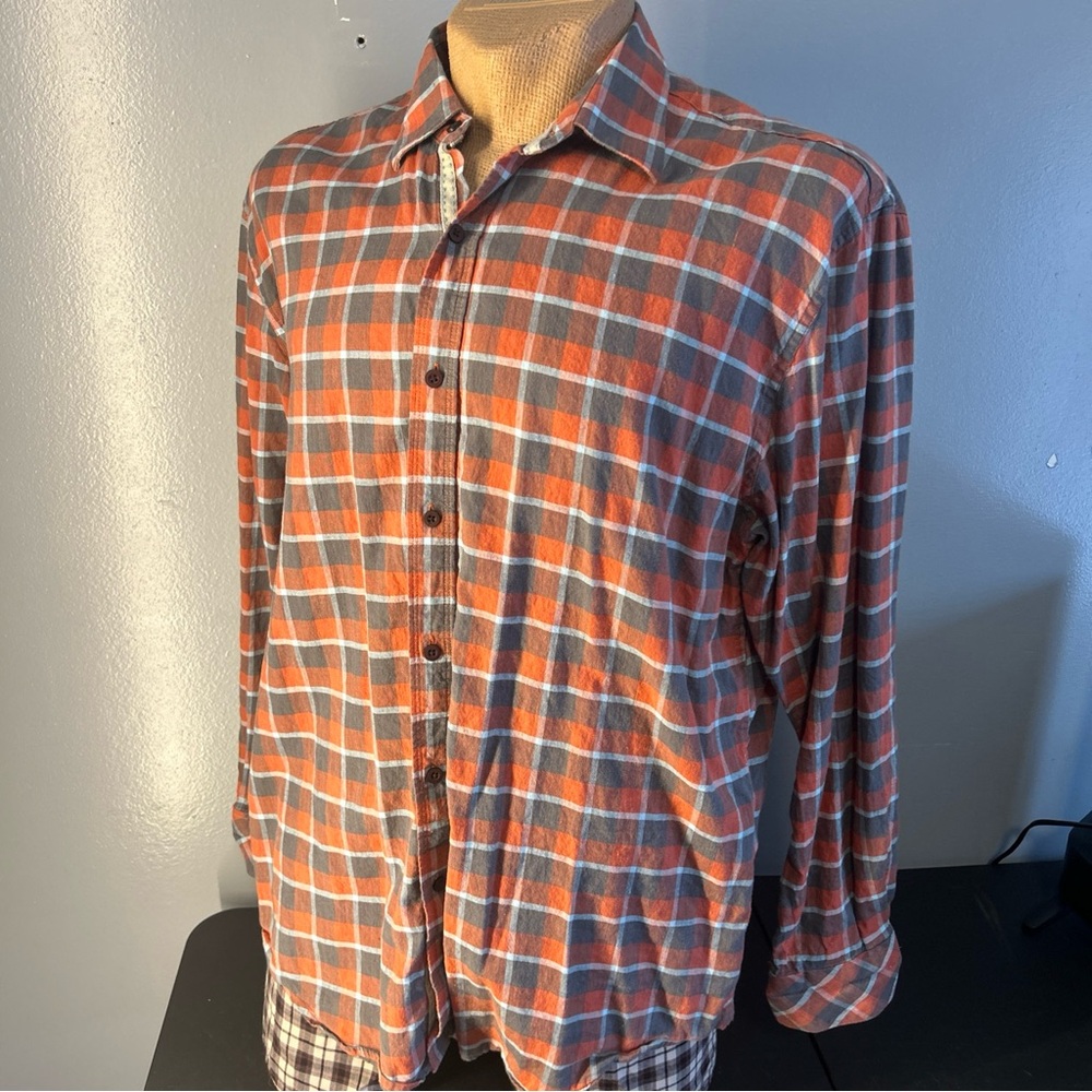 Age of Wisdom Men’s Plaid Shirt XXL